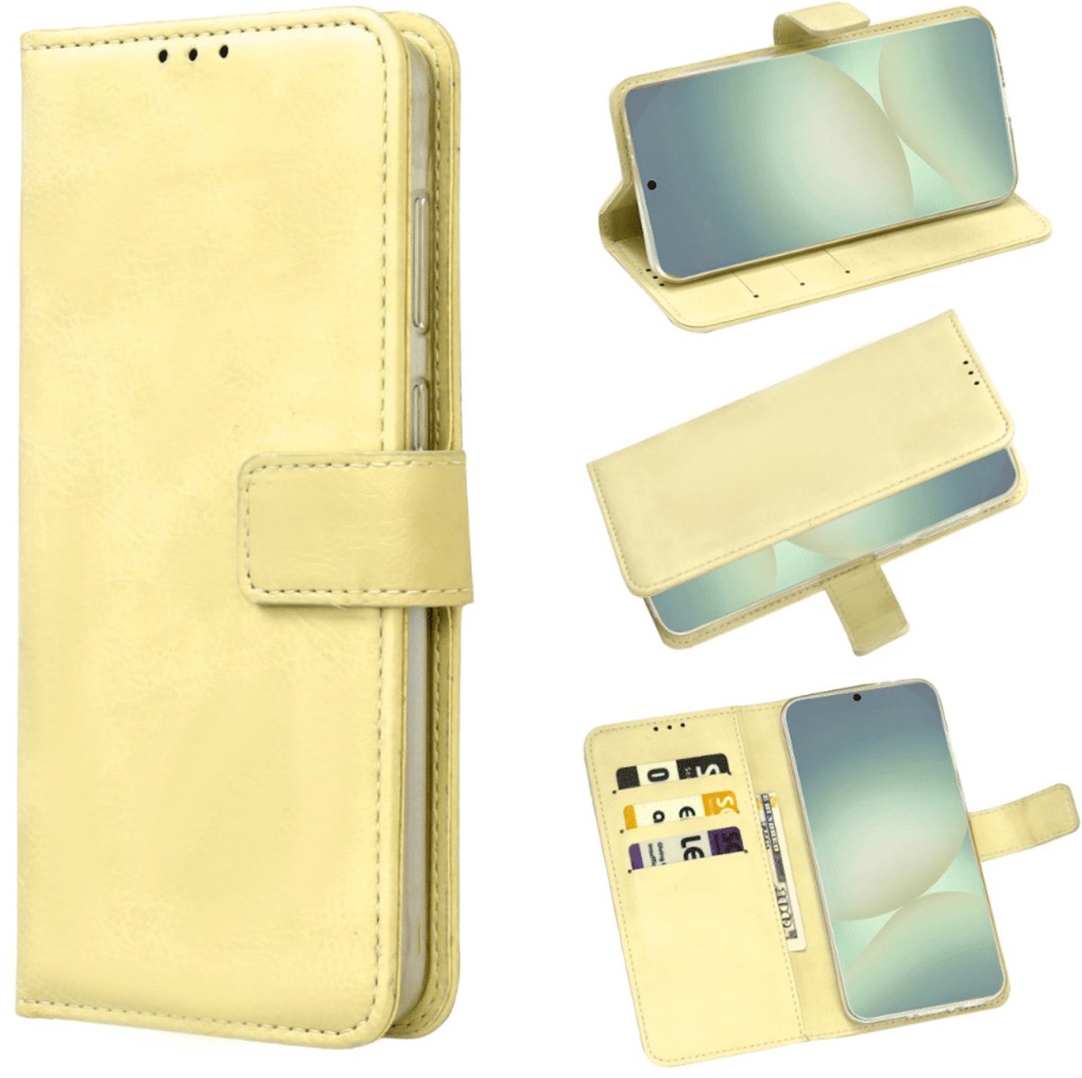 Casemania Bookcase – Geschikt voor Samsung S25 FE – Geel