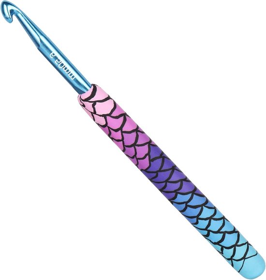 Mermaid Haaknaald 2.75mm - Solide Metaal Haaknaald voor Artritis, Comfortabele Handgreep en Ideaal voor Beginners en Gevorderden — afbeelding 5