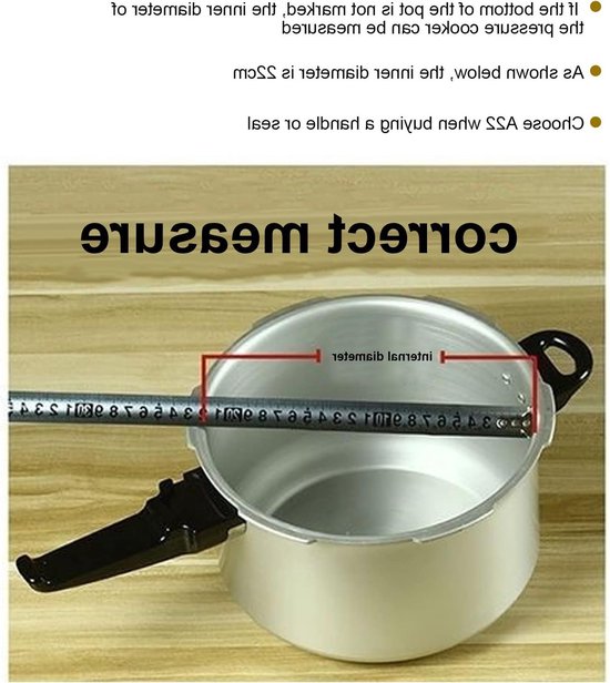 Duurzame Siliconen Afsluitring voor Snelkookpannen, Vervangring voor Aluminium Drukpannen (22cm) - Ideaal voor Koken en Stomen — afbeelding 4