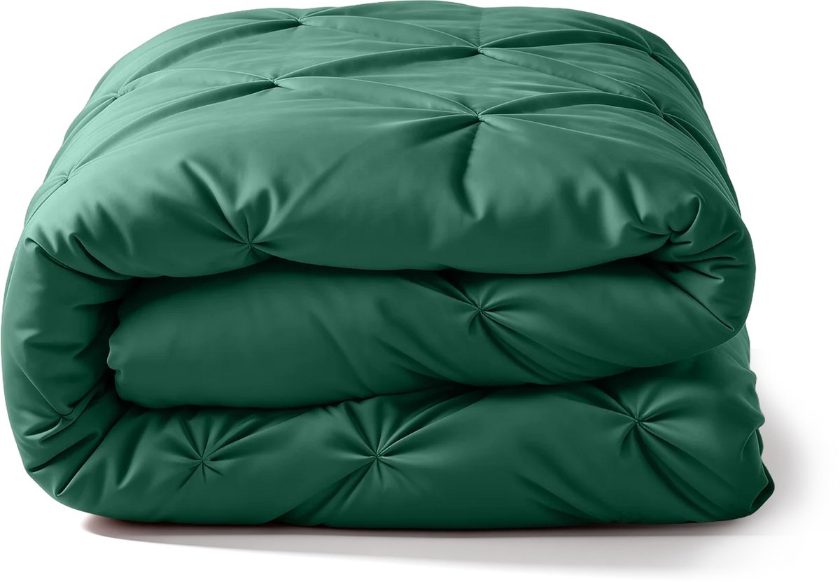 HappyBed Dekbed zonder overtrek 240x220 - Bedrukt dekbed zonder hoes - Hoesloos Dekbed met Print - Wasbaar - Lits Jumeaux - Imperial Moss