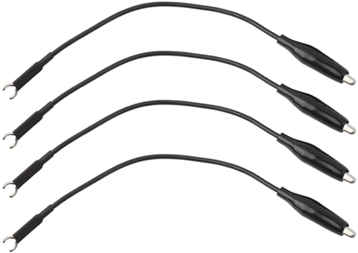 Oscilloscoop Sonde - Aardleiding Kabel - Testen Meten - RoHS Gecertificeerd - 4 Stuks - Zwart