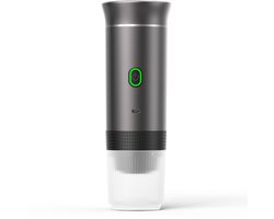 Draagbaar koffiezetapparaat Geschikt voor in de auto, reiskoffiezetapparaat met USB-C elektrische verwarming, mini-koffiezetapparaat, Geschikt voor kamperen, kantoor en wandelen (grijs)