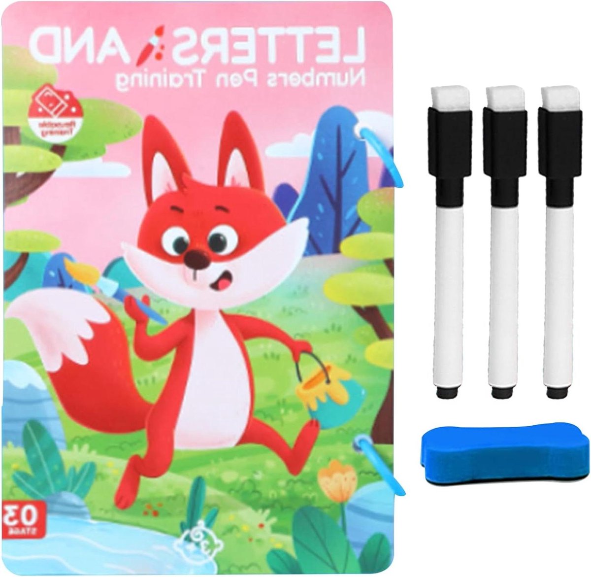 Oefenkaarten Kinderen - Schrijftraining Set - Pencontrole Leren - Herbruikbaar Materiaal - 215 cm - Multicolor