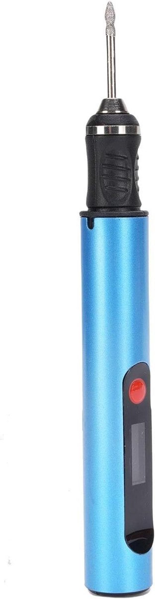 Elektrische Graveerpen - Multifunctioneel Gereedschap - Creatief Hobby Werk - Smart LCD Display - 46 Delige Set - Blauw