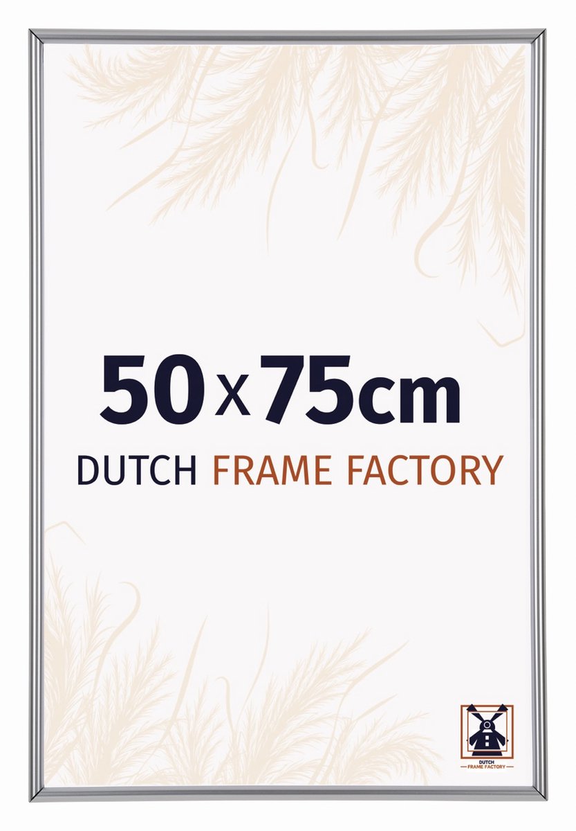 Dutch Frame Factory Fotolijst 50x75 cm - Kunststof - Zilver Hoogglans - Angers