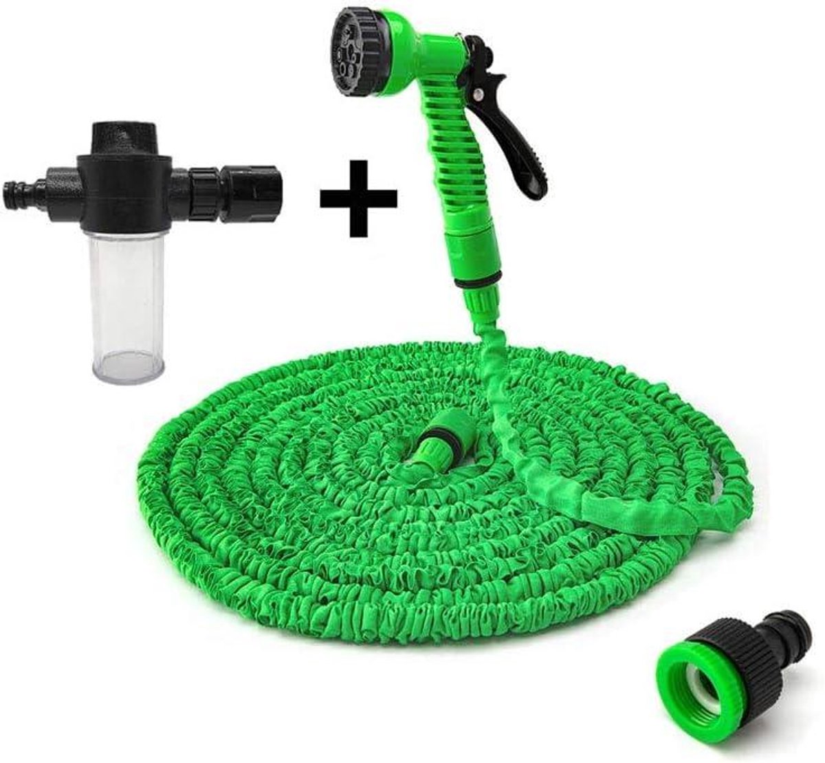 Tuinslang Uitbreidbaar - Flexibele Waterslang - Tuin Besproeien - Automatisch Krimpend - 7.5 Meter - Groen