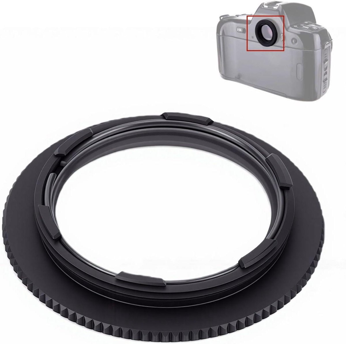 Camera Oogschelp - Zoeker Beschermer - Optimaal Zicht - Blokkeert Omgevingslicht - 4 x 4 x 2 cm - Zwart