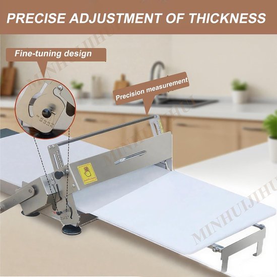 Opvouwbare Pastamachine - Deegroller Machine - Verse Pasta Maken - 56 Dikte Instellingen - 0-25 mm - Zilver — afbeelding 3