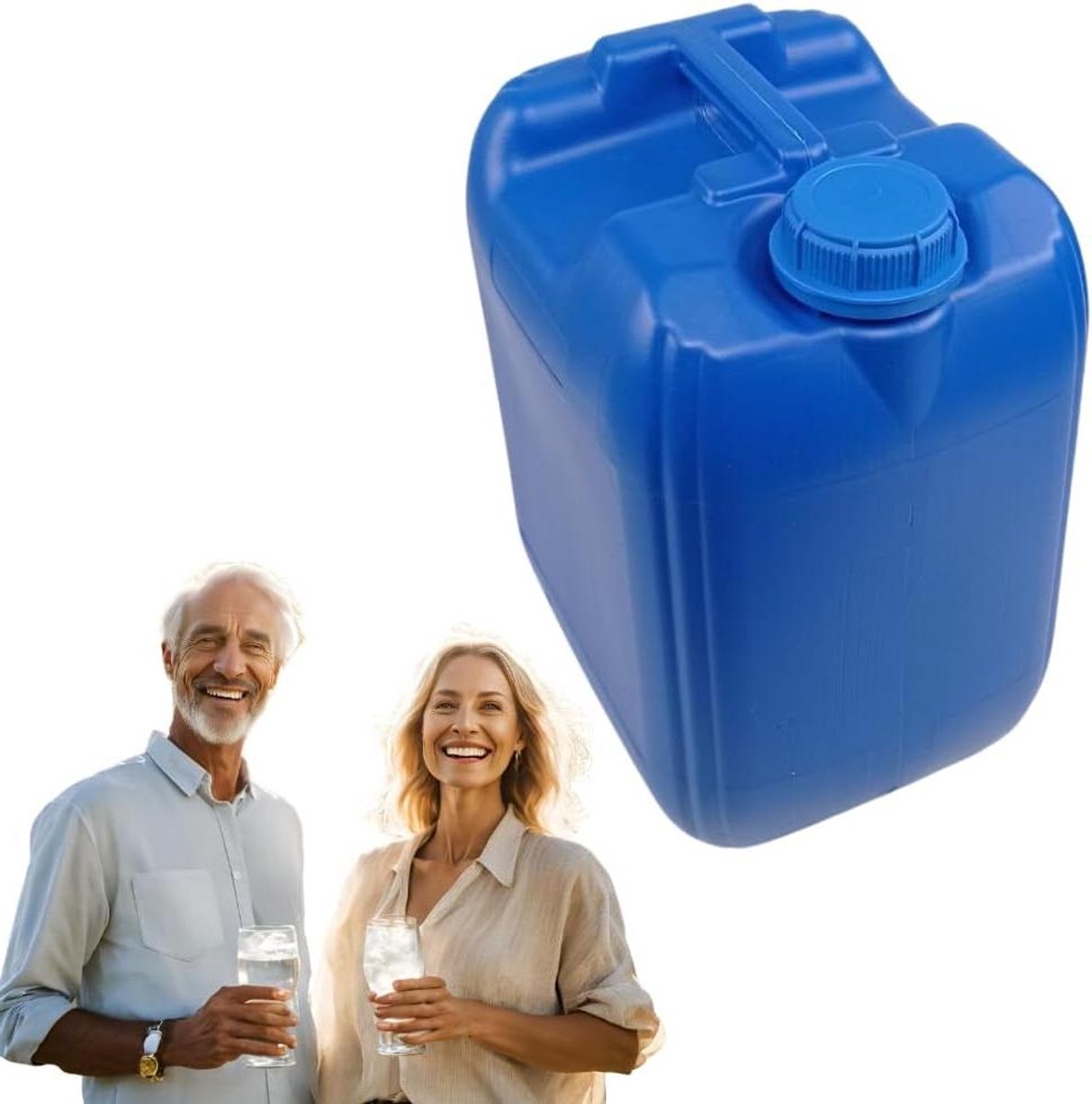 Waterjerrycan - Watertank Opslag - Kamperen Tuin - Voedselveilig Materiaal - 10 Liter - Blauw