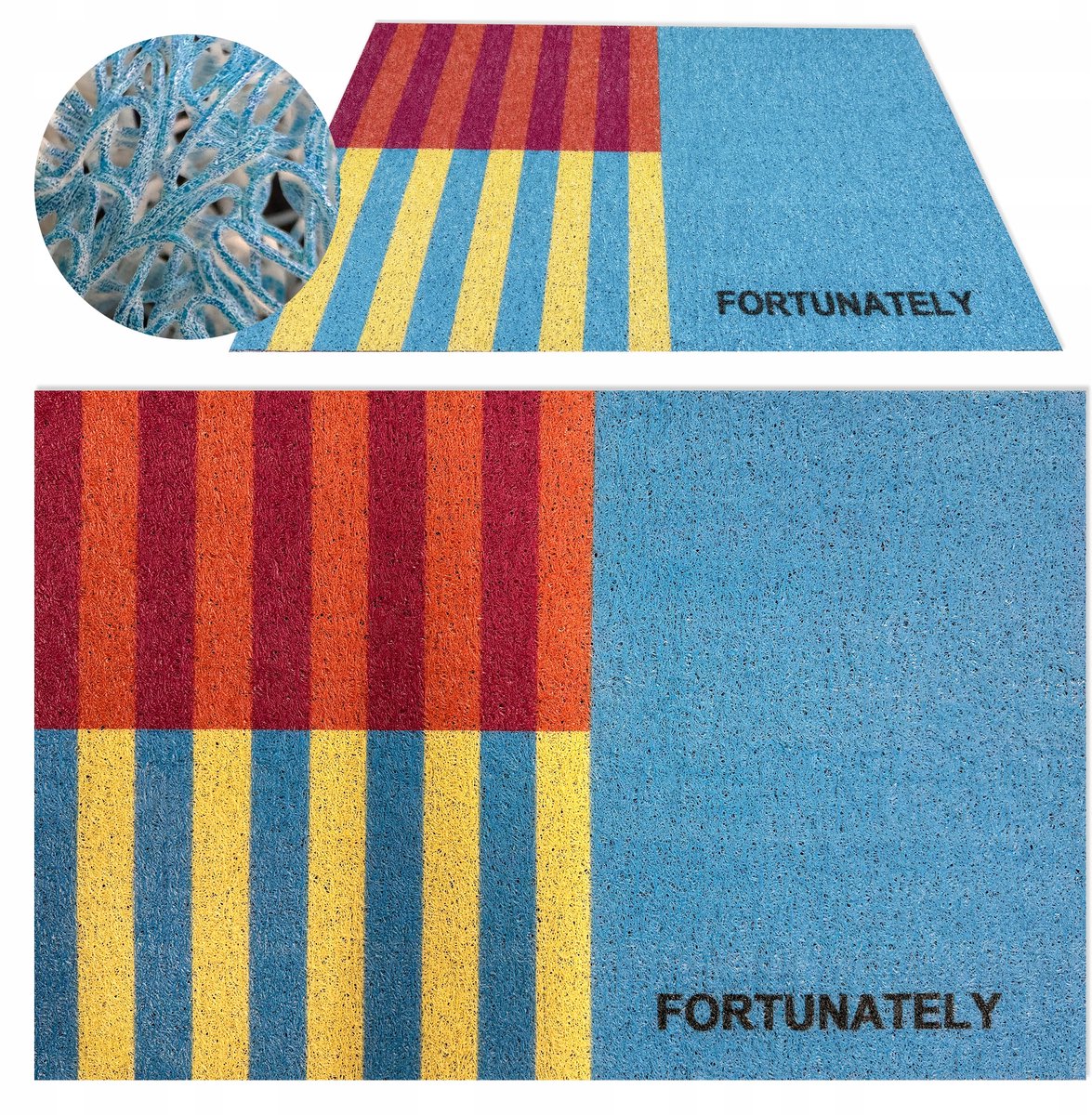 Allvo Multicolour Mat Woonkamer/Entree 60x90cm - Antislip Vinyl