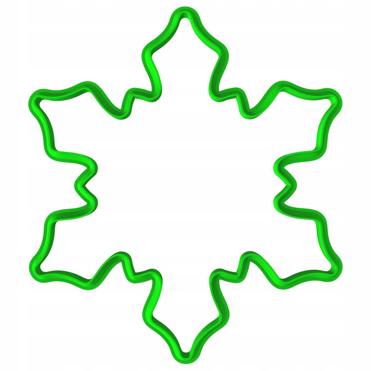 Cookie Master Kerstkoekjesvorm Grote Sneeuwvlok 16cm Groen