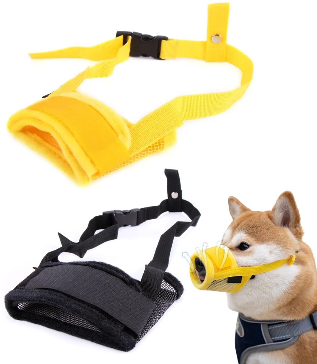 Dailygoods- Muilkorf Ademend Design - Muilkorf Kleine Hond - Muilkorf Middelgrote Hond - Muilkorf Veilig - Muilkorf Zacht Mesh - Instelbare Pasvorm - Hondenmasker