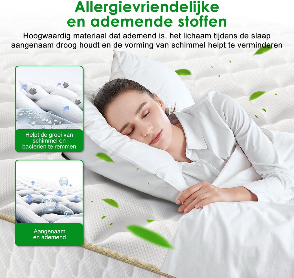null Matras 80x200 - matras 22cm dik - 7 zones - pocket - afbeelding 3