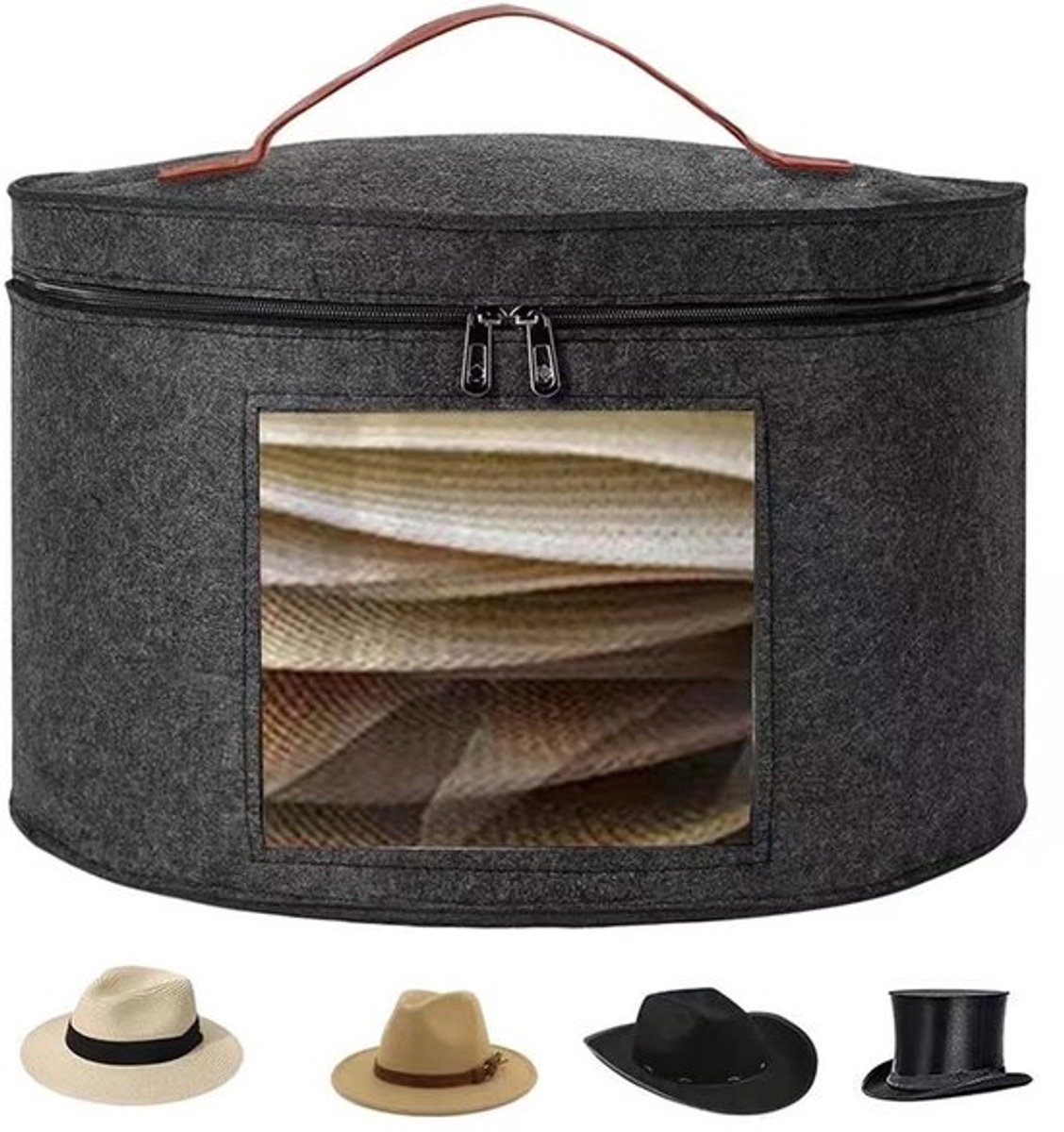 Hoedendoos, hoedenopbergdoos, unisex opbergdoos