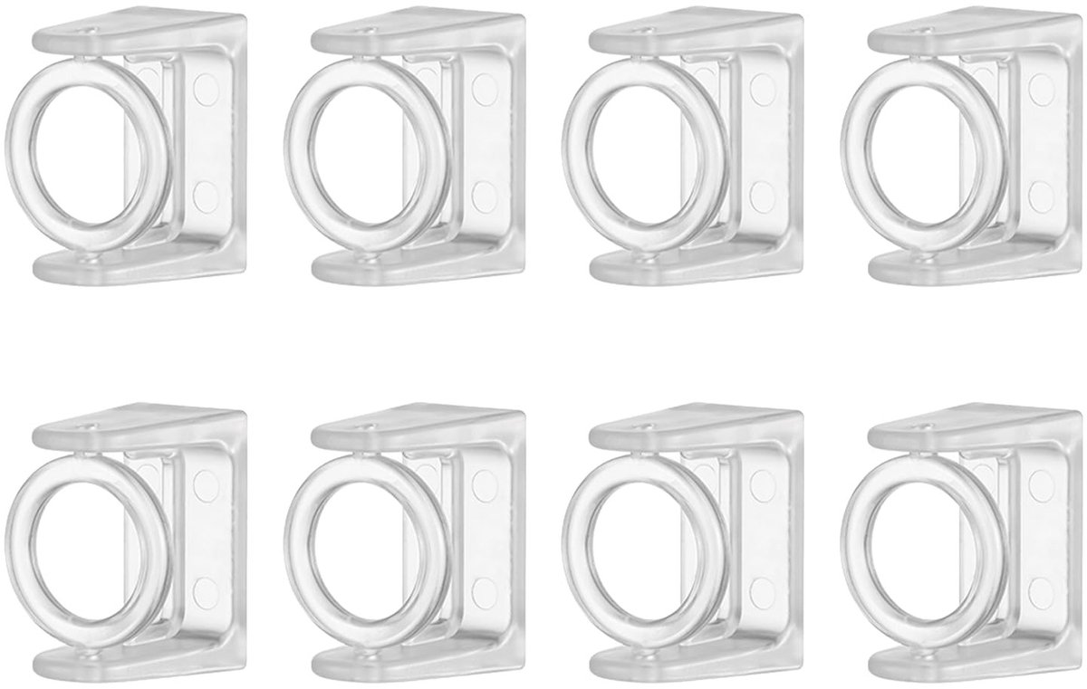 Dailygoods- Gordijnroede zonder boren - 8 Stuks - Verstelbare Stang - Zelfklevend - Geschikt voor Glad/Vlakke Oppervlakken - Duurzaam Materiaal - Gordijnstang
