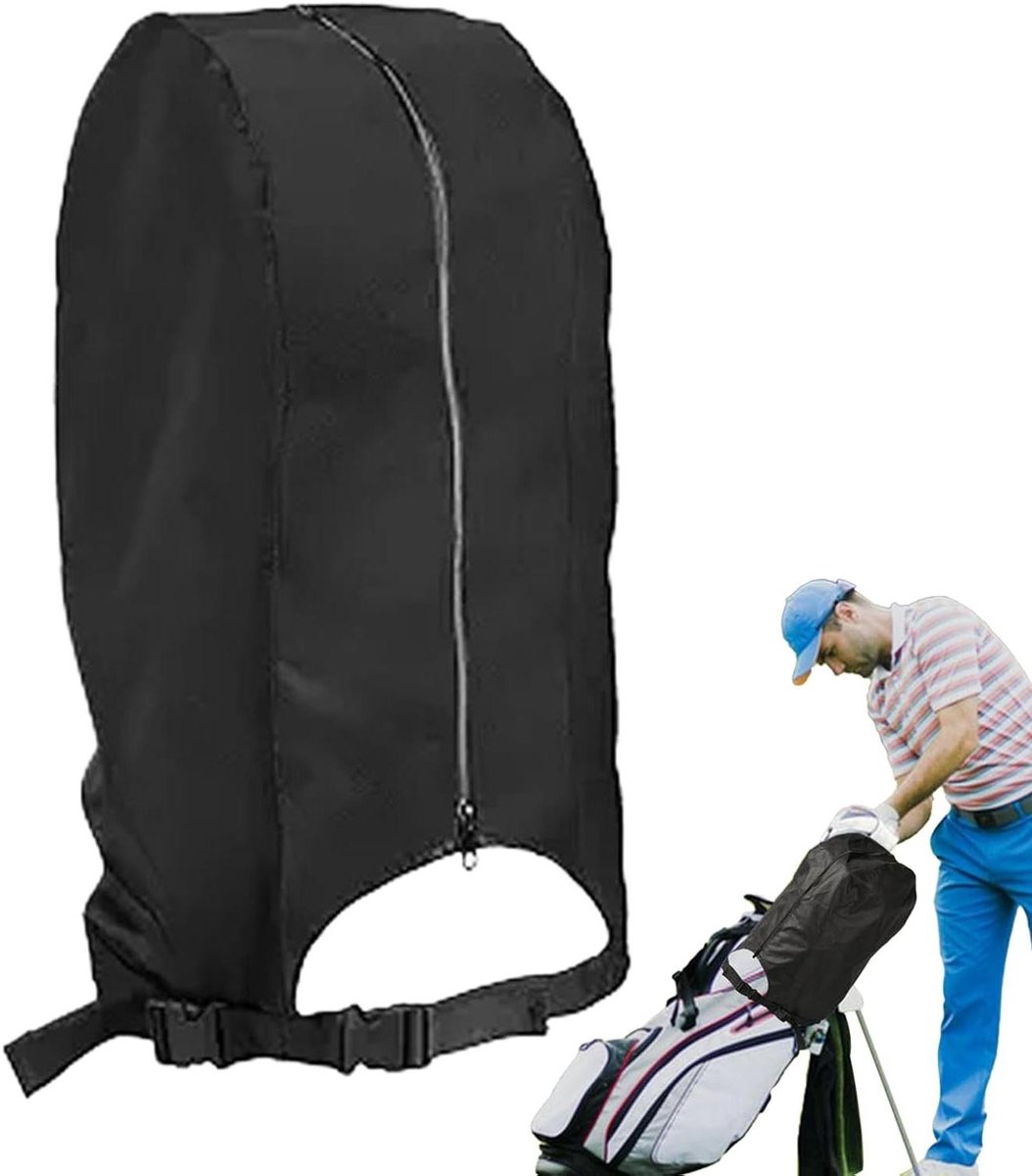 Regenhoezen Golf Tassen - Waterdichte Beschermer - Golftas Beschermen - UV-Bestendig Weerbestendig - Diverse Maten - Zwart