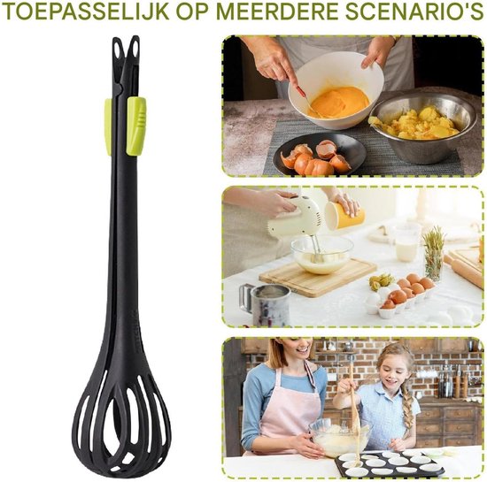 Handmixer Keuken - Spatel Klopper - Bakken en Koken - Ergonomisch Handvat - Niet gespecificeerd - Zwart — afbeelding 5
