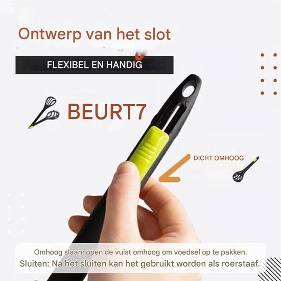 Handmixer Keuken - Spatel Klopper - Bakken en Koken - Ergonomisch Handvat - Niet gespecificeerd - Zwart — afbeelding 4