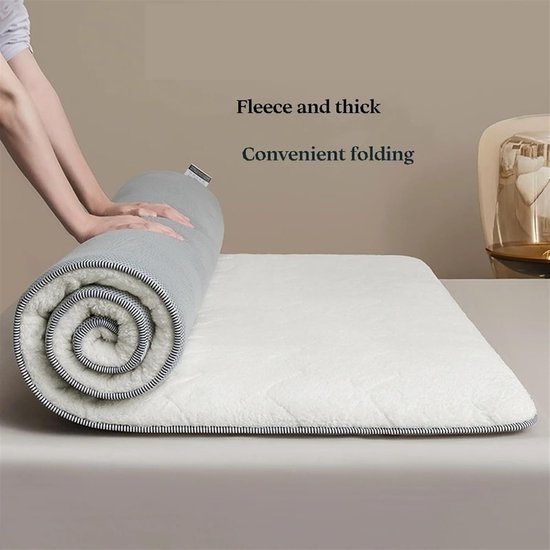Tatami matras - Gevoerd slaapkussen - Comfortabel slapen - Rolbaar vloerontwerp - 150 x 200 cm - Kaki — afbeelding 3