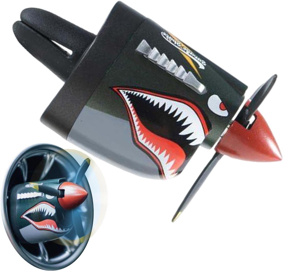 Auto Luchtverfrisser - Ventilatieclip Decoratie - Auto Interieur Opfrissen - P-40 Vliegtuig Stijl - 8.8 x 8.4 x 8 cm