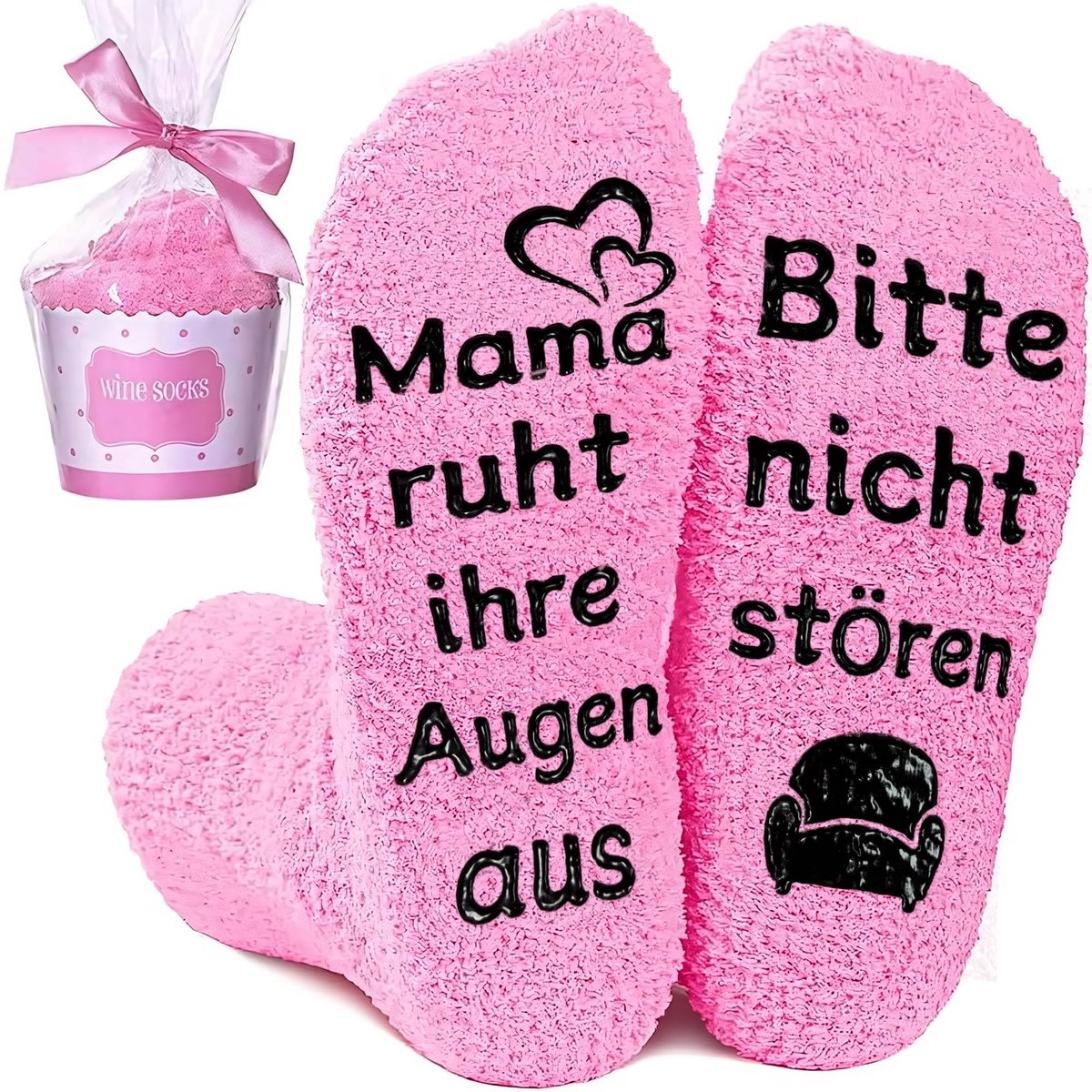 JHUBERS- Moederdagcadeau Uniek - Sokken voor Vrouwen - Cadeau voor Mama - Zacht Koraalfleece - Praktisch Aandenken - Liefdevol Design