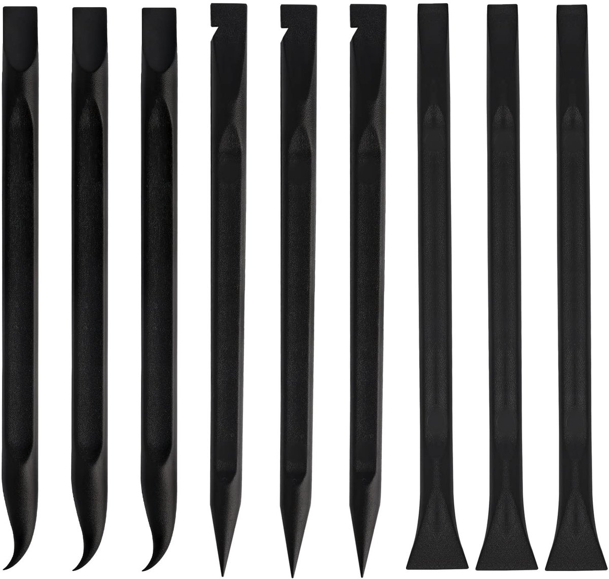 BRENZOOS- Schraper 9 Stuks - Plastic Schraper - Niet-krassende Schraper - Multifunctionele Schrapers - Verwijderen van Etiketten - 14,6 cm Lengte - Etiketverwijderaar