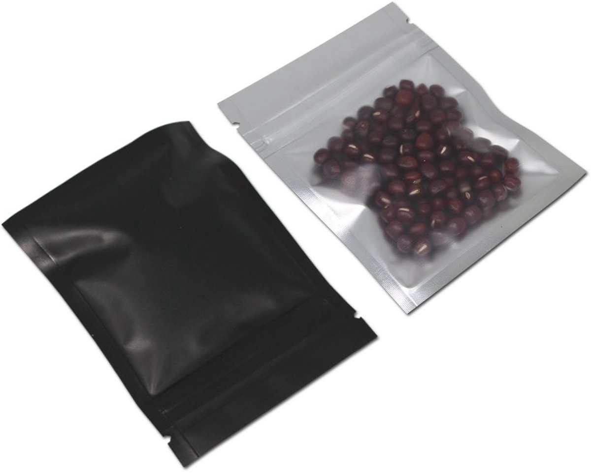 BRENZOOS- Opbergtassen 100 stuks - Transparante Kunststof/Rits - Duurzaam Mylar - 7,5 x 10 cm - Perfect voor Snoep/Koffie - Hersluitbare Zakken - Verpakkingszakken