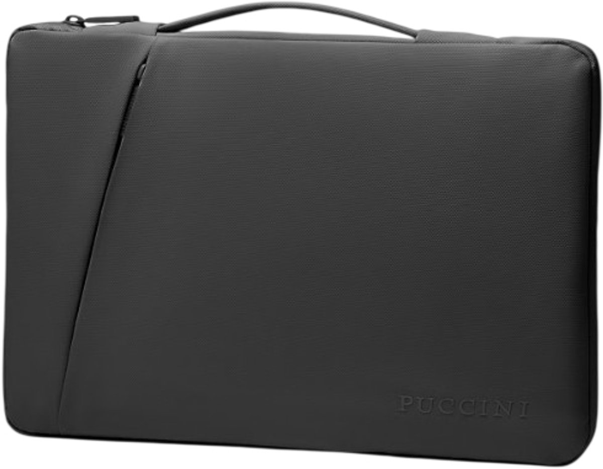 Puccini TL2510L-1 Laptophoes 15,6'' Zwart Waterdicht PU Leer