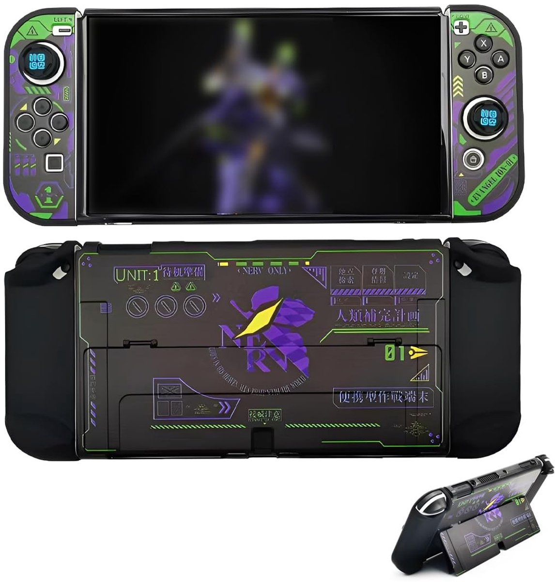 Dailygoods- Beschermhoes voor Switch 2 - Harde schaal van polycarbonaat - Afneembaar ontwerp - Scharnierende standaard - Krasbestendig - Comfortabel in gebruik - Gameconsolehoes