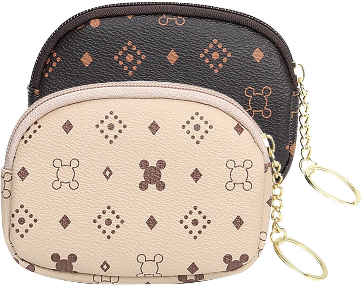 Dailygoods- Portemonnee Klein - Mini Portemonnee - Lederen Kaart Portemonnee - Retro Portemonnee - Portemonnee met Rits - Duurzaam en Stijlvol