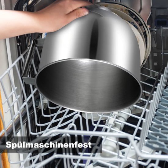 Roestvrijstalen mengkommen met handvatten, Geschikt voor Classic 4.5Q Geschikt voor Artisan 5QT series, verkrijgbaar als vervangend accessoire voor mixers, vaatwasmachinebestendig. — afbeelding 3