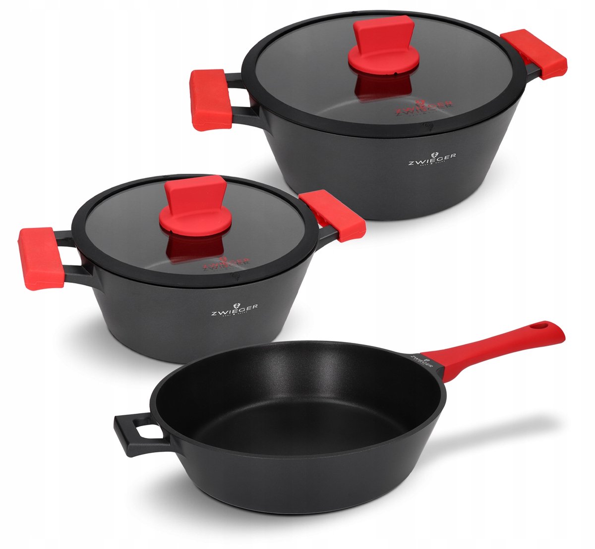 Zwieger Obsidiaan Pannenset 5-delig - Aluminium, Antiaanbaklaag