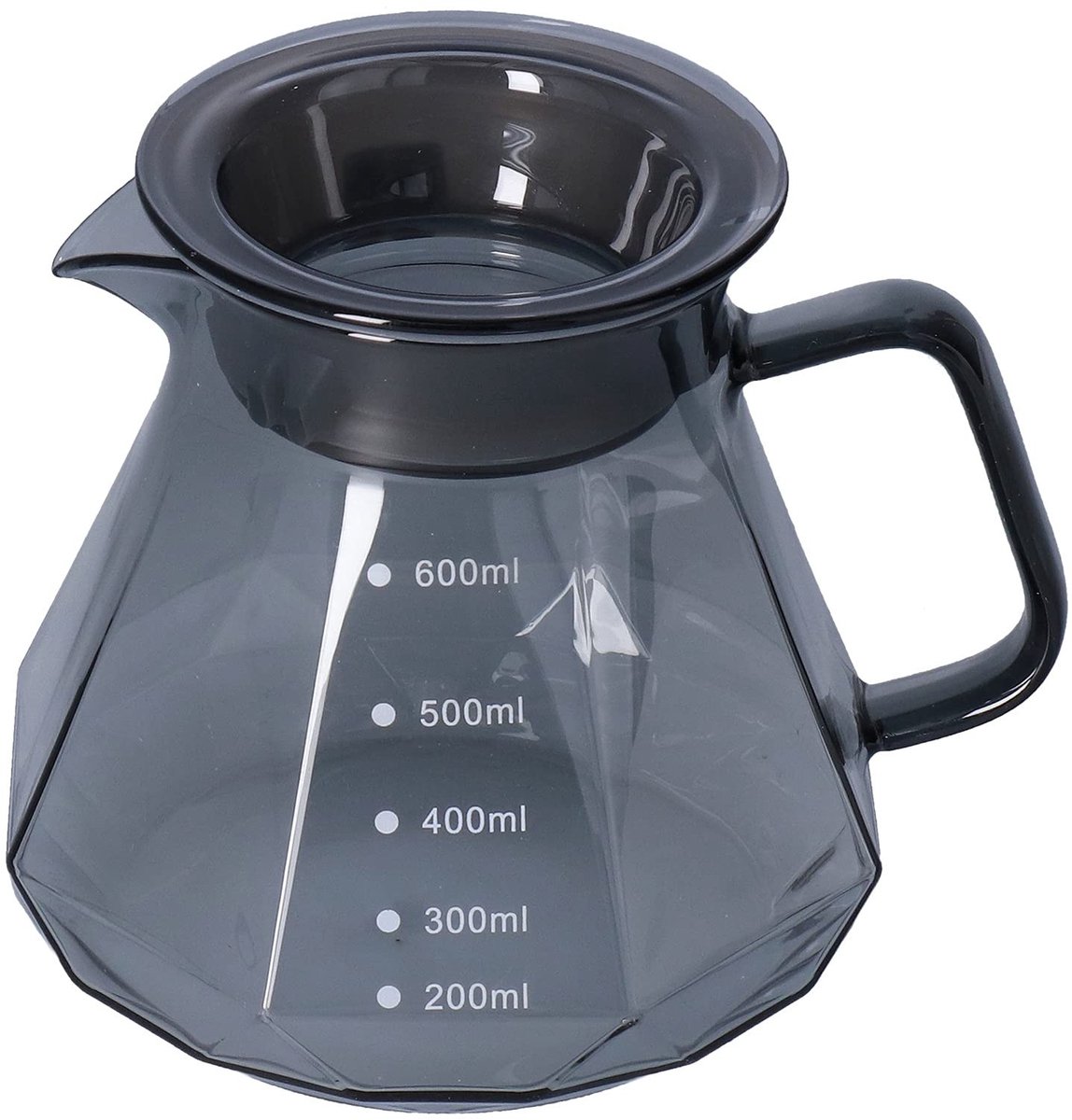Dailygoods- Koffiepot Hittebestendig - Glazen Koffiekoker - 600 ml - Transparant Ontwerp - Met Deksel - Bescherming Tegen Verbranding - Koffiezetapparaat