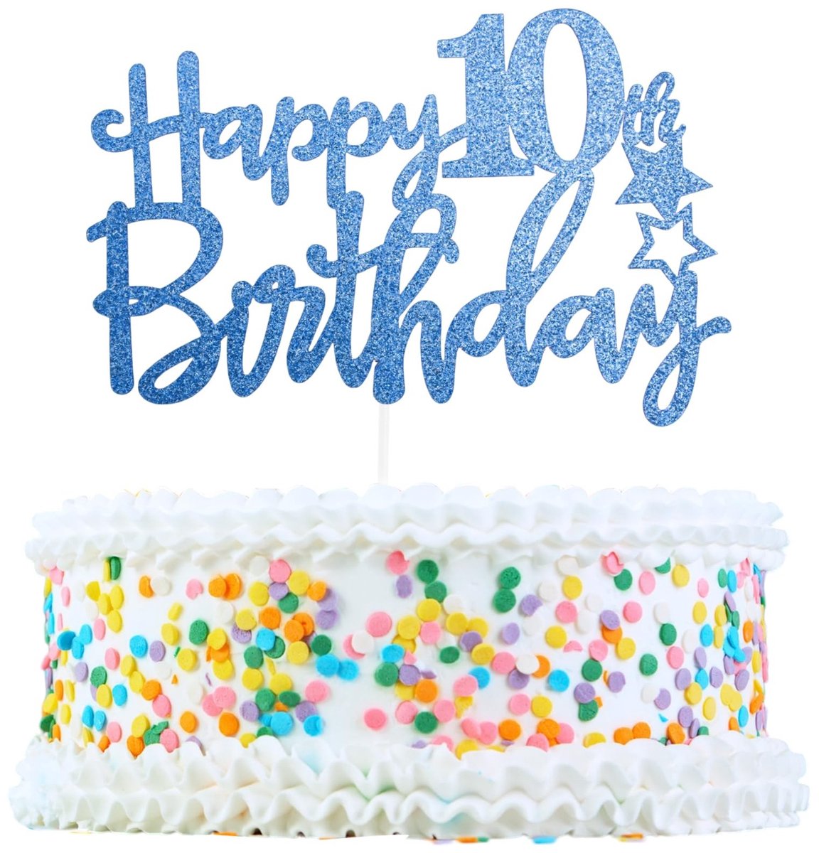 Dailygoods- Taarttopper 15 x 10,5 cm - Taartdecoratie - Taartversiering - Voedselveilige materialen - Duurzaam - Hygiënisch