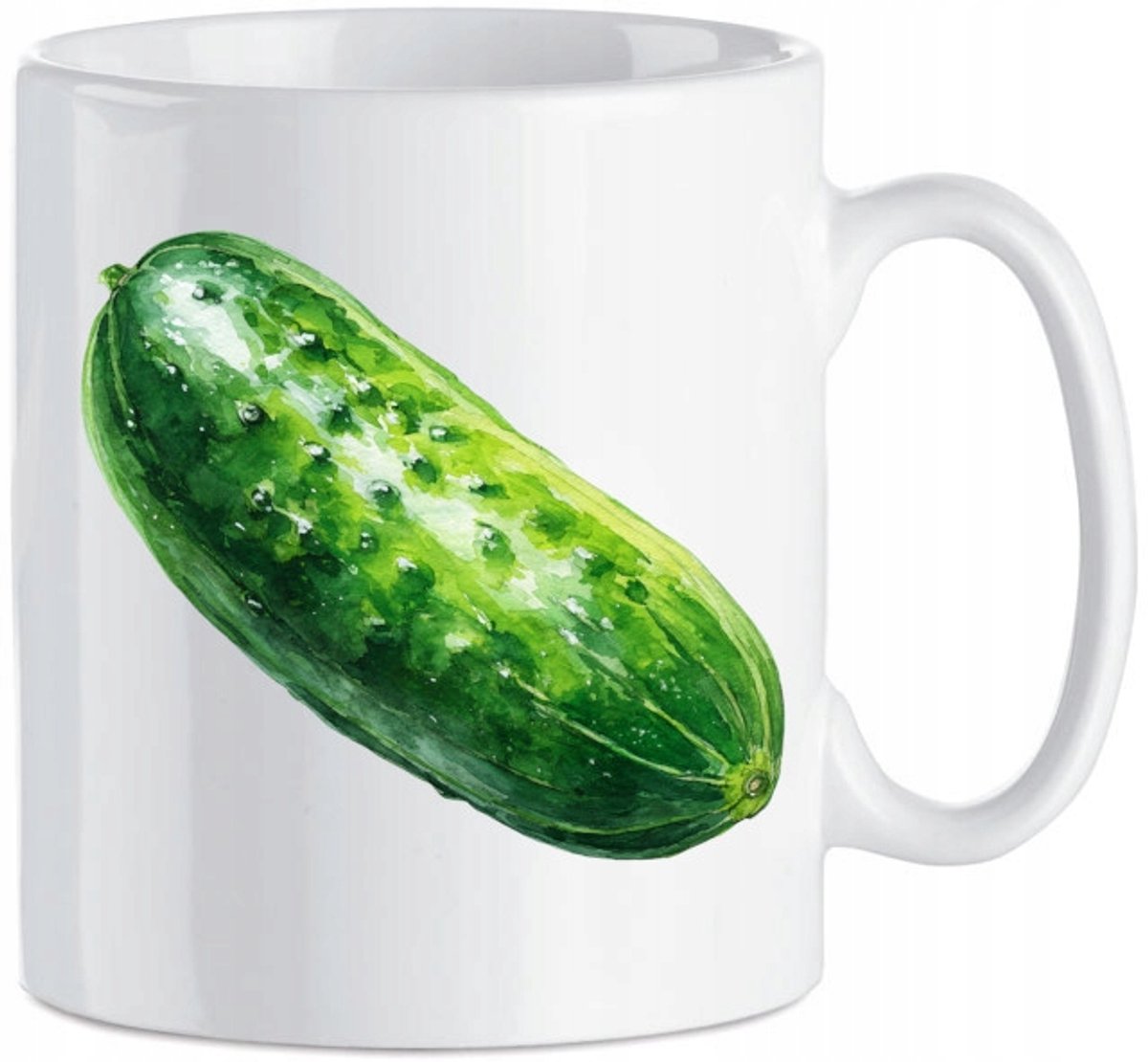 Moderne Keramische Mok met Komkommerprint - Leuk Cadeau