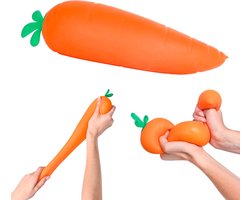 Daity Squishy — Langzaam terugverende wortel — 27 cm groot stressverlichtend speeltje in de vorm van een groente — Enorme gadget tegen stress — Leuk sensorisch stressverlichtend speelgoed voor kinderen, tieners en volwassenen