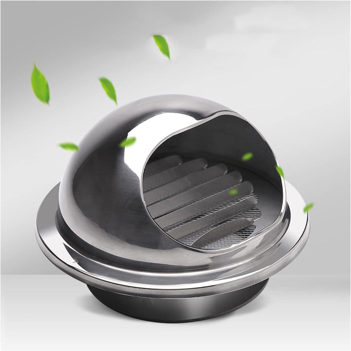 Ventilatie Rooster - Afvoer Outlet - Lucht Afvoeren - Regenbestendig Ontwerp - 150 mm - Zilver