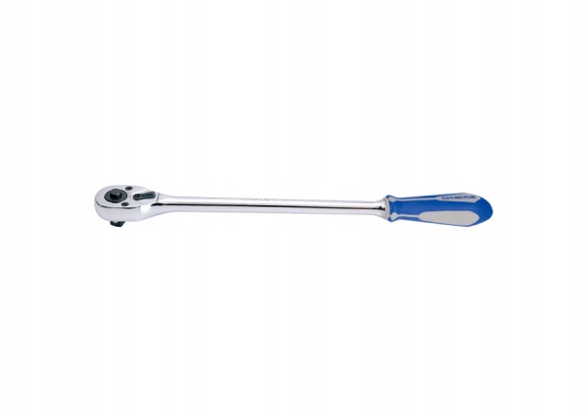 King Tony Ratelsleutel 1/2" 32T 250mm met Rubberen Handvat en Ontgrendelknop