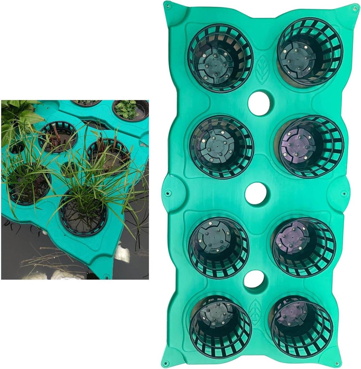 Drijvende mand - Bloempot vijver - Waterplanten kweken - Flexibel design - 100 x 50 cm - Groen