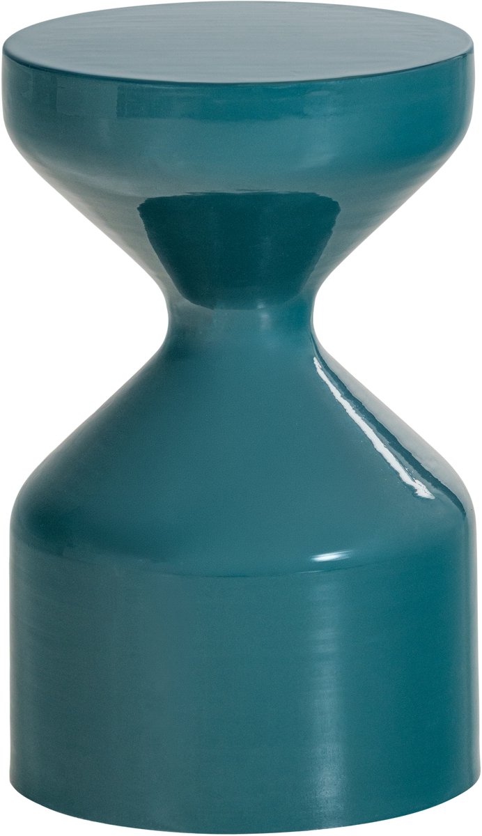 WOOOD Floyd Bijzettafel - Metaal - Petrolblauw - 47x30x30