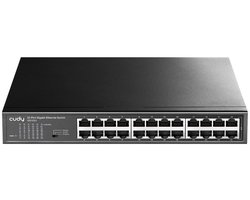 Cudy GS1024 netwerk-switch Gigabit Ethernet (10/100/1000) Zwart - 24-Port - Gigabit Metalen Switch