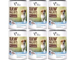 VetExpert Raw Paleo-Serie - Natvoer voor Puppies - Kabeljauw - Graanvrij - 6x400g