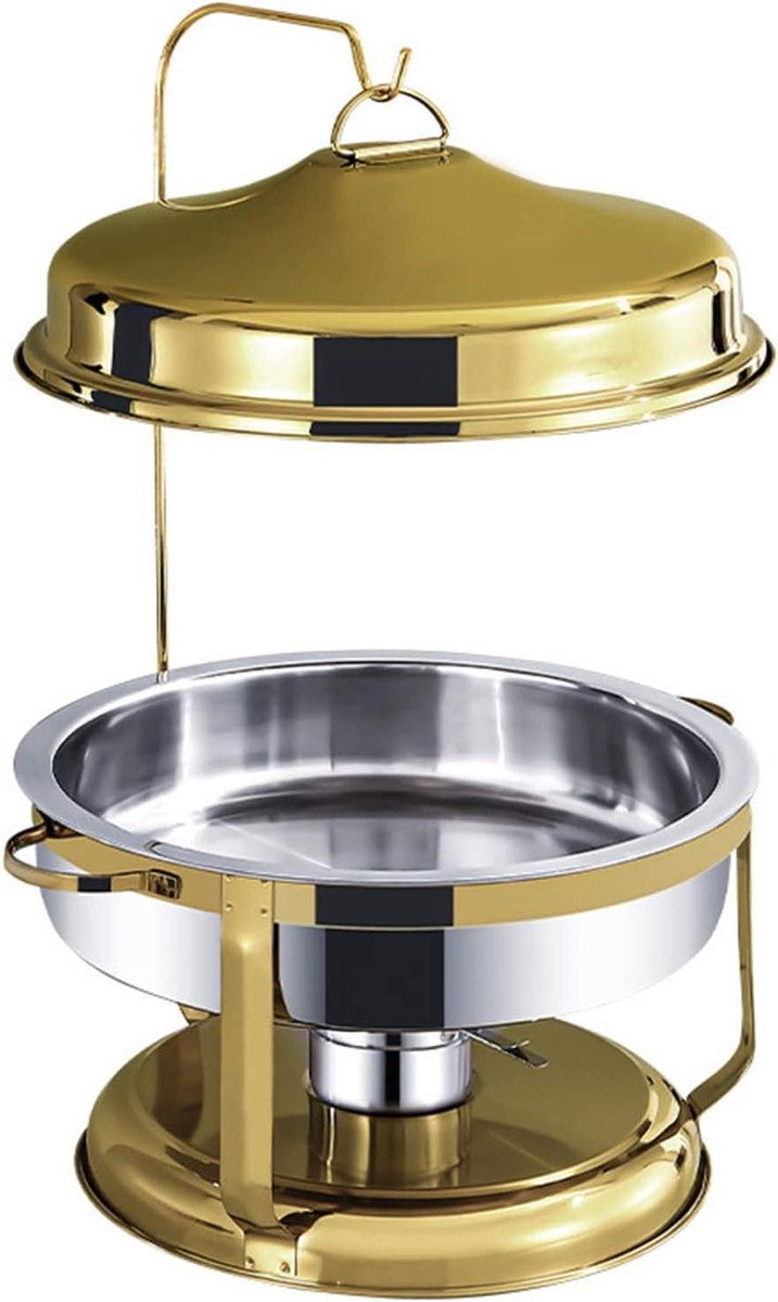 Chafing Dish Set - Buffet Warmhouder - Eten Warm Houden - Compleet Met Accessoires - Niet Gespecificeerd - Goud