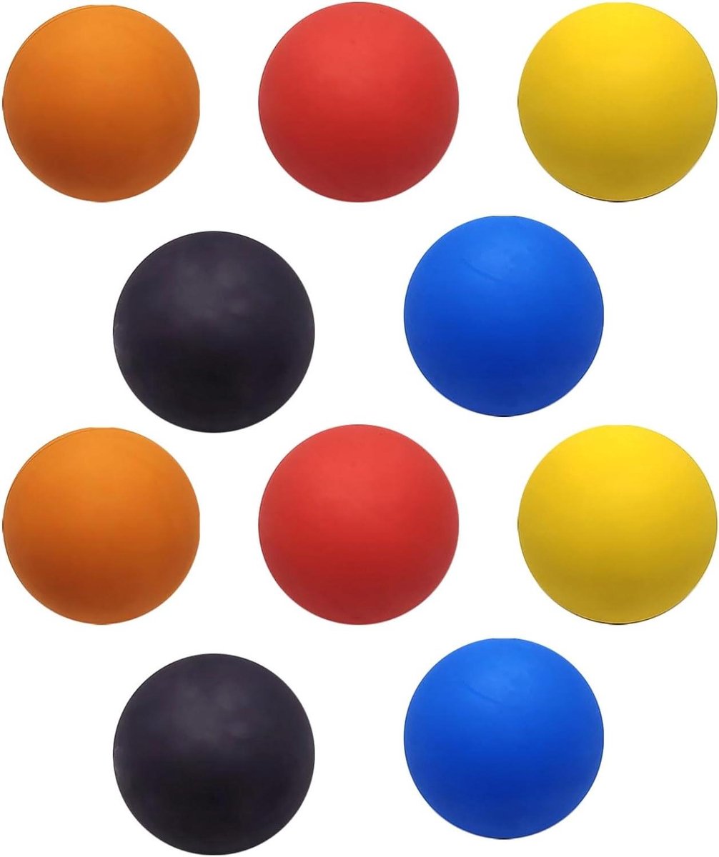 Trainingsballen Set - Reactie Ballen - Sport Training - Holle Rubberen Kern - 10 Stuks 6 cm - Meerkleurig