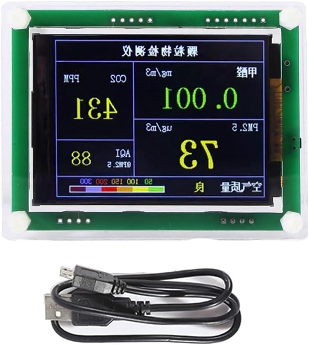 Luchtkwaliteit Detector - Meet Sensor - Binnen Lucht - Meerdere Metingen - 8.5 cm - Groen