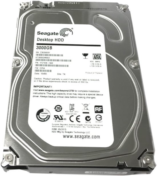 Interne Harde Schijf - Opslagstation - Data Opslag - Stil en Laag Verbruik - 3 TB - Zilver van Interne Harde Schijf — afbeelding 4