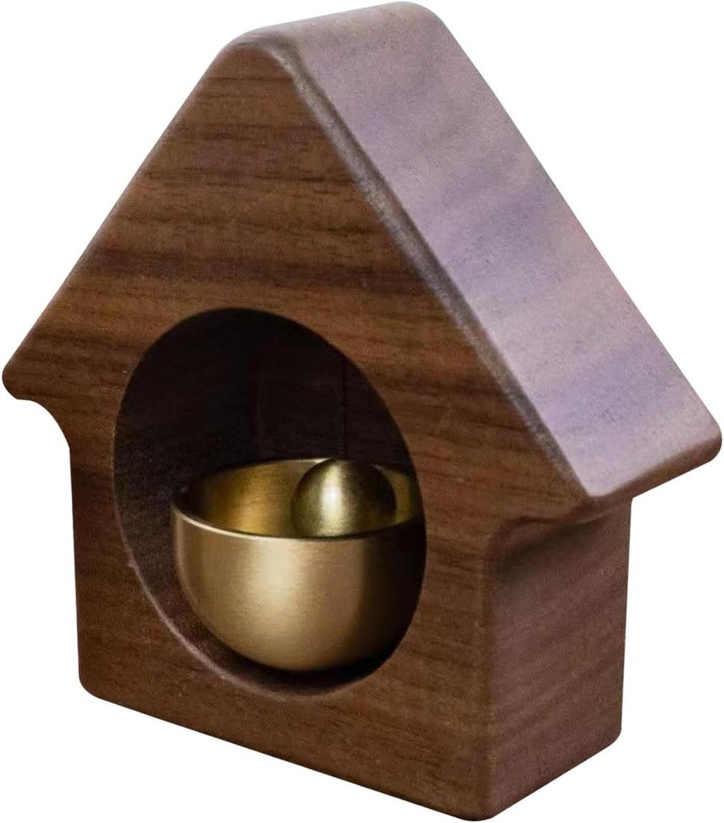 Houten Deurbel - Handgemaakte Klok - Winkel Aankondiging - Japanse Windgong Stijl - 8.6 x 8.5 cm - Meerkleurig