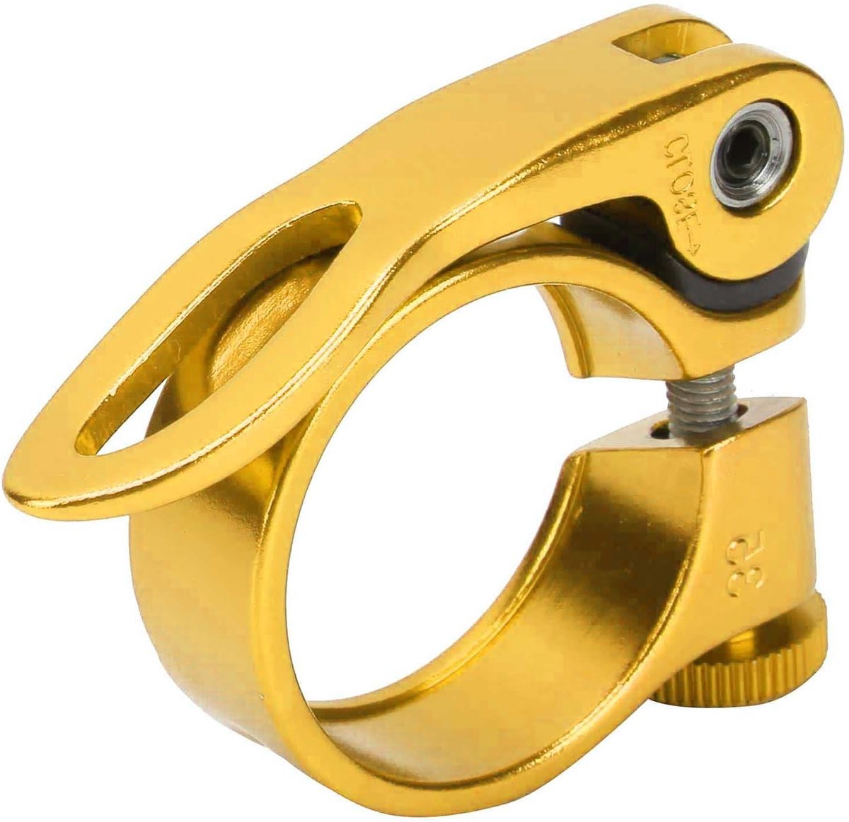 Fiets Zadelpenklem - Zadelklem - Zadelhoogte Aanpassen - Snelontgrendeling - 34.9mm - Goud