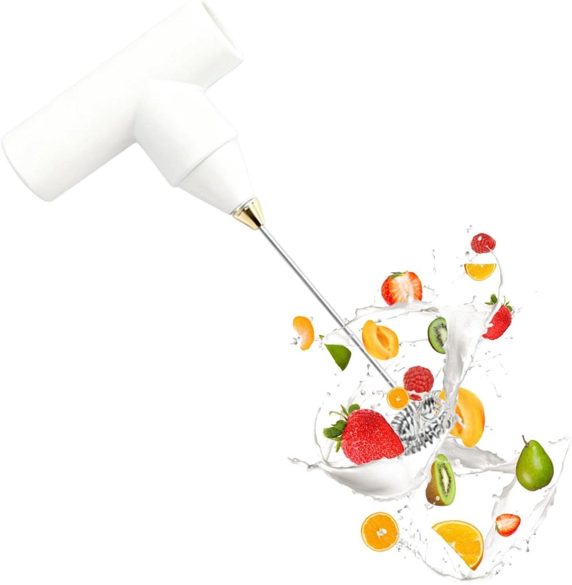 Handmixer Draadloos - Keukenmixer Elektrisch - Bakken en Mixen - Krachtige Mengkracht - 4x6x4 cm - Wit