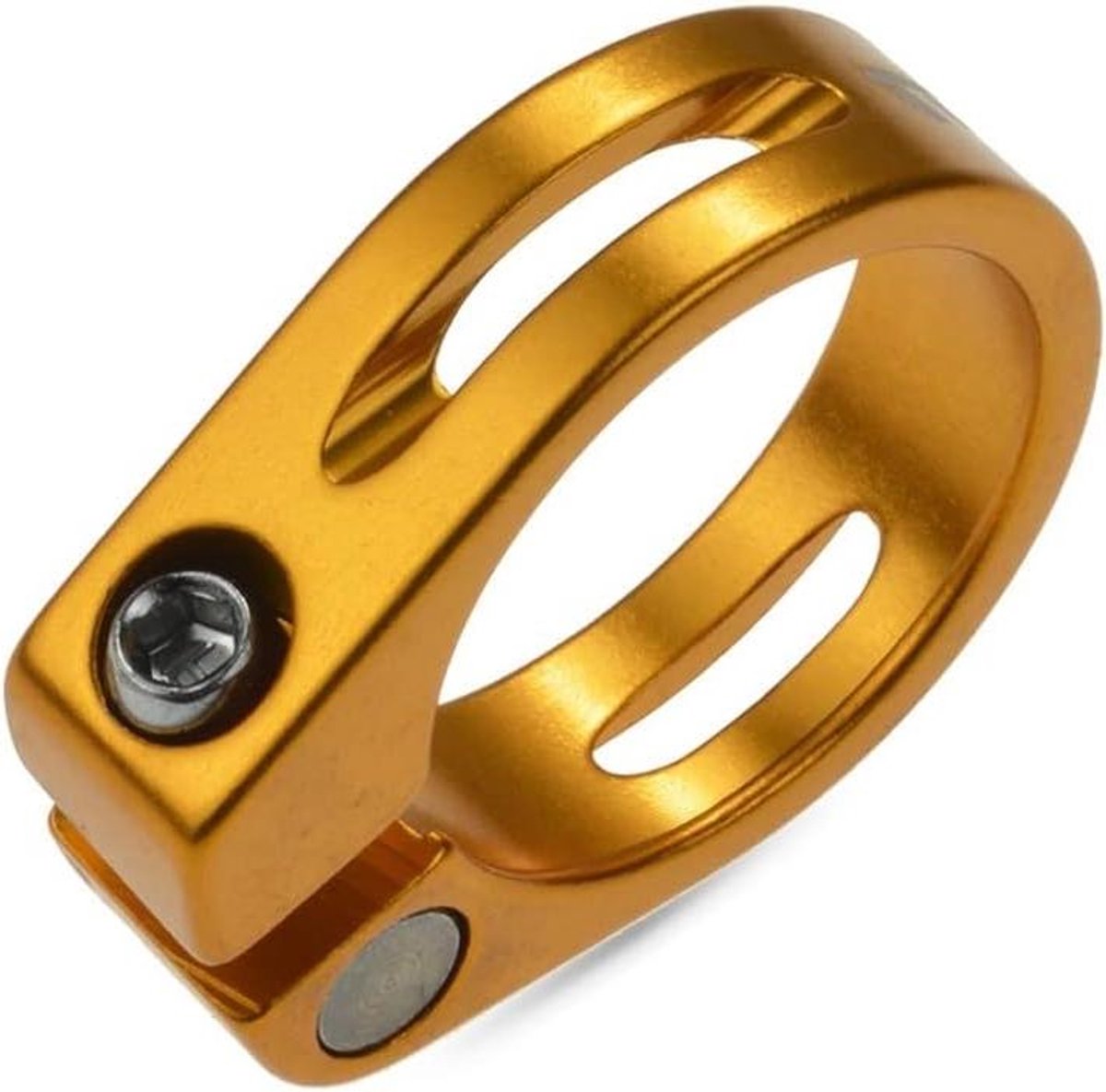 Fietszadelklem - Zadelpen clip - Veilig Fietsen - Lichtgewicht Aluminium - 31.8 / 34.9 mm - Goud